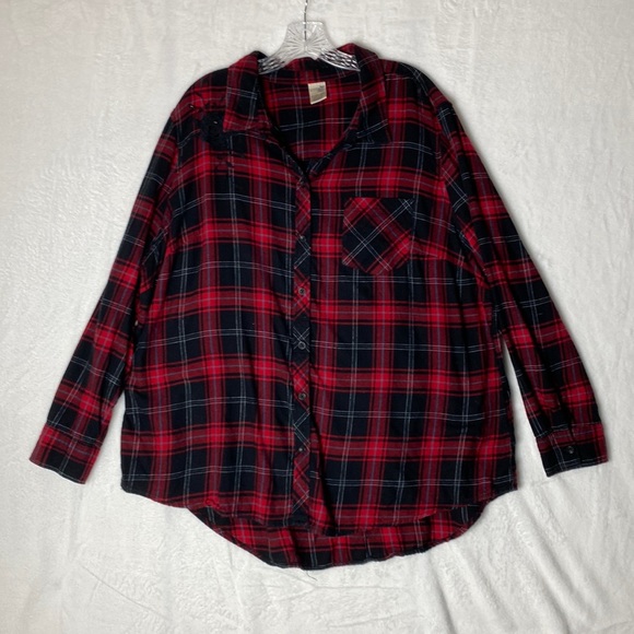Terra & Sky Plaid Flannel Shirt - Picture 1 of 5